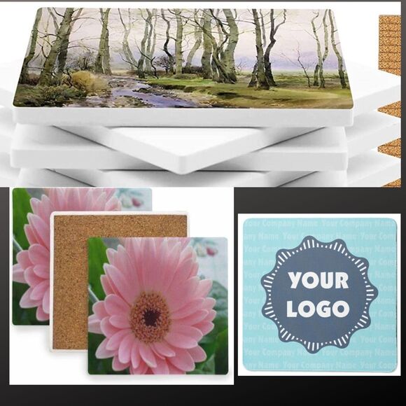 Customized Photo Ceramic Coasters SET OF 4, Photo of Kids Pets Your Custom Gift - Picture 3 of 5